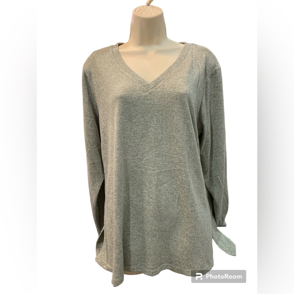 Bobbie‎ Brooks Thin V-Neck Long Sleeve Sweater Women’s  Plus Size 1X Soft Cozy